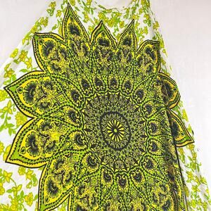 BOBATIK Green Mandala Hippie Fringe‎ Scarf Shawl Art Tapestry Wall Bohemian Boho